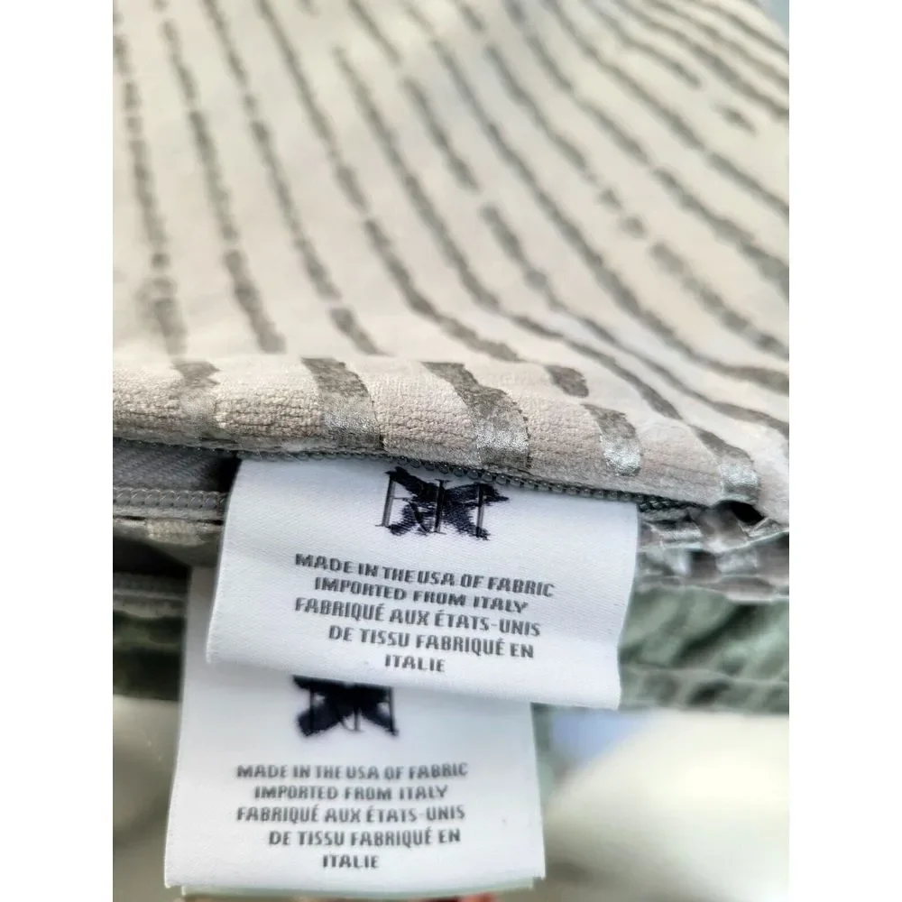 4 Restoration‎ Hardware Ratti Hand-Screened Velvet Pillow Covers Silver